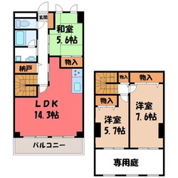 宇都宮駅東口駅 徒歩13分 1階の物件間取画像